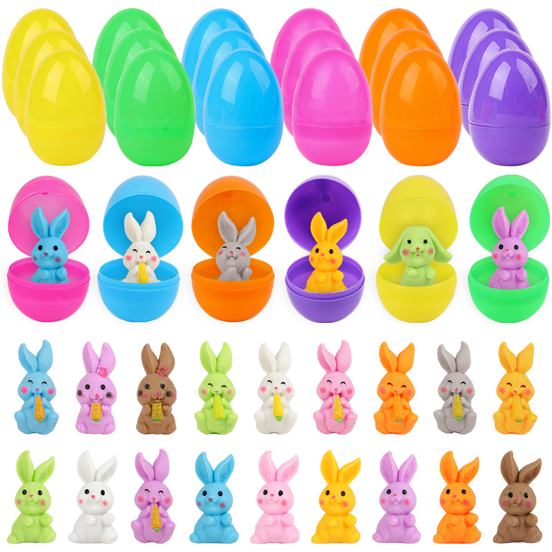 Party Games Easter Egg - 24 szt. Jajka Wielkanocne z Figurką
