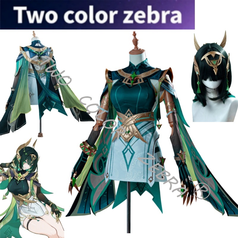 Party Games Groups - Kostium Cosplay Genshin Impact Nefer Zielony