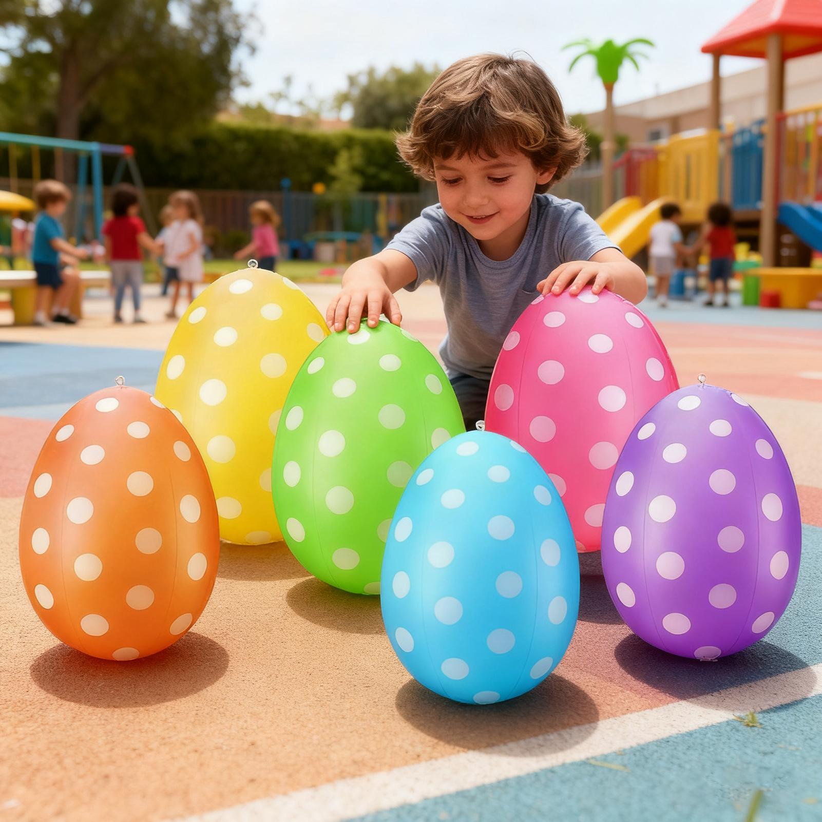 Party Games Easter Egg - Nadmuchiwane Jajka Wielkanocne 6 szt./zestaw Nadmuchiwane