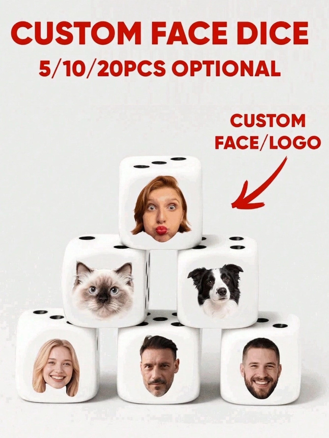Party Games Groups - Kostki z własnym zdjęciem, personalizowane kostki