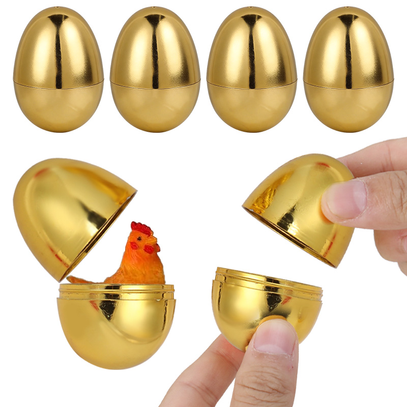 Party Games Easter Egg - 6 SZT. Złote Jajka Wielkanocne Plastikowe