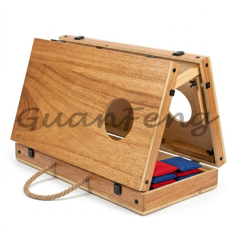 Cornhole Board Set - Drewniany składany zestaw do cornhole, plansza