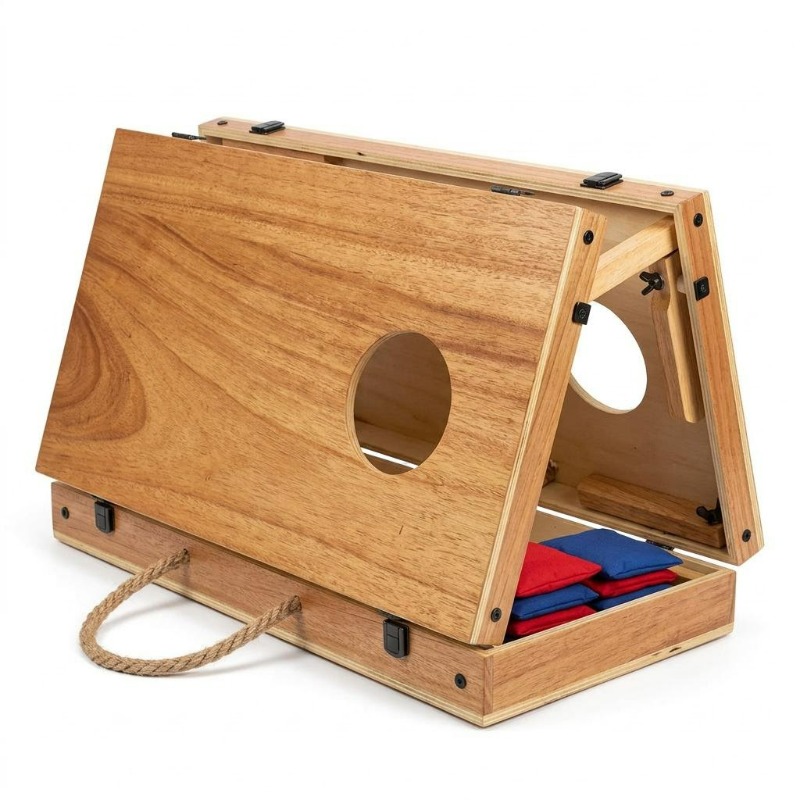 Cornhole Board Set - Składany drewniany zestaw do gry w