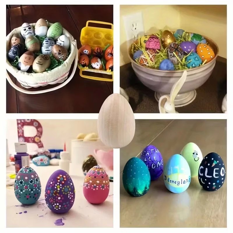 Party Games Easter Egg - Wysokiej jakości drewniane jajka wielkanocne do